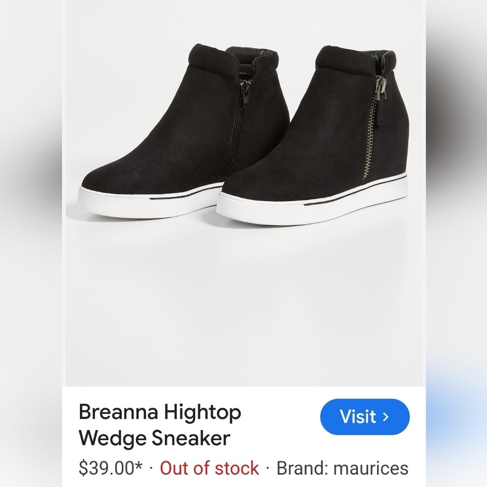 Breanna Hightop wedge sneakers Maurices 7.5